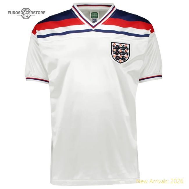 England 1982 Home Jersey Shirt Football Fan Apparel Supporter Supporter Collection