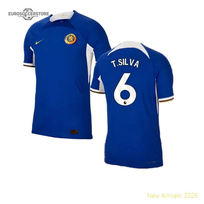 Authentic 2023-2024 Chelsea Home Authentic Shirt (t.silva 6)
