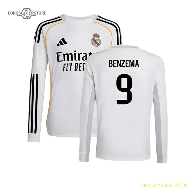 Soft Kids Football Team Benzema Jersey 2025-2026 Lightweight