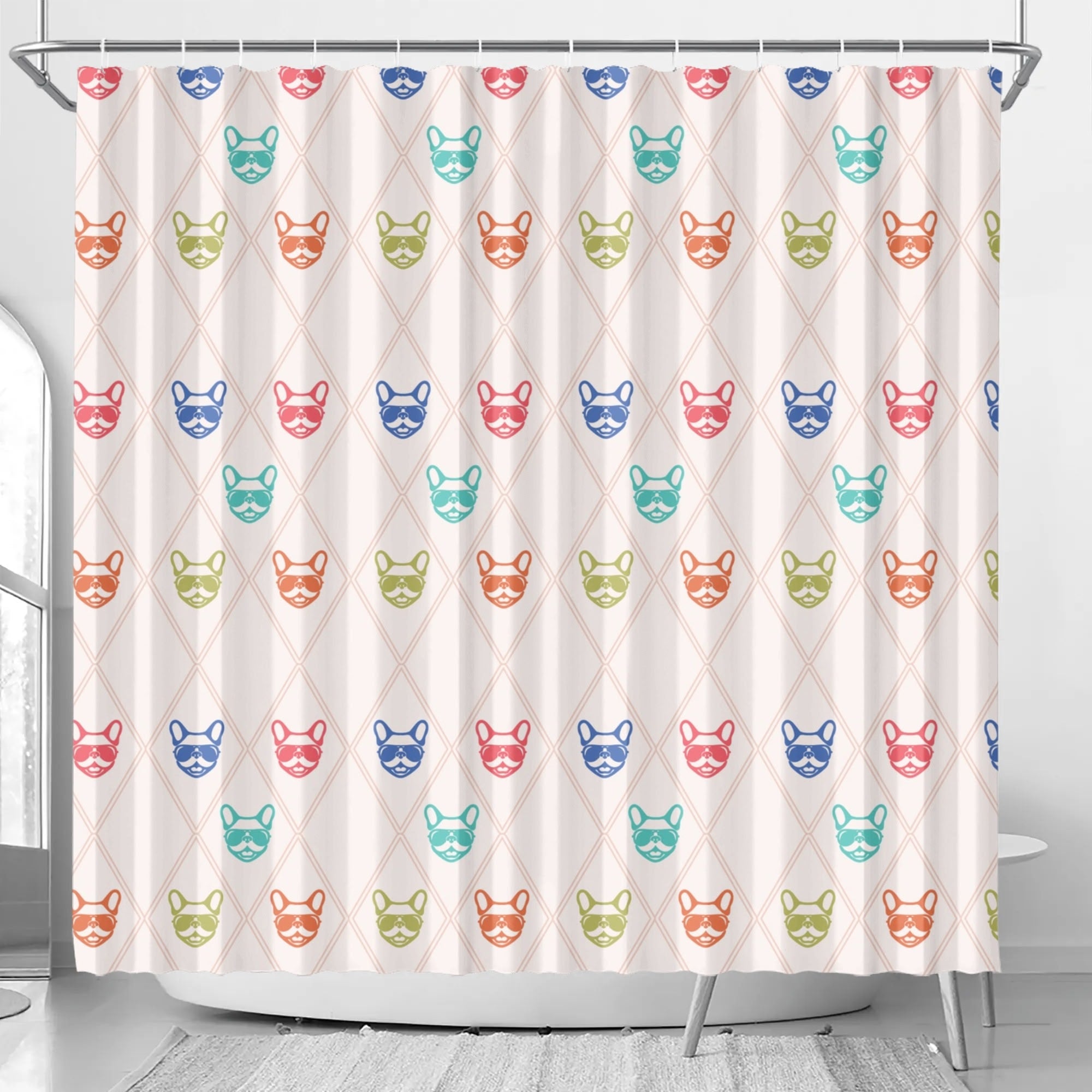 Shower Curtain For Frenchie Lovers Indoor Use | Comfort Fit