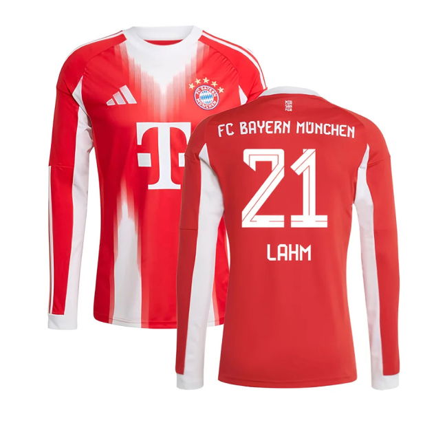 2025-2026 Home Shirt by Bayern Munich Long Sleeve (Men