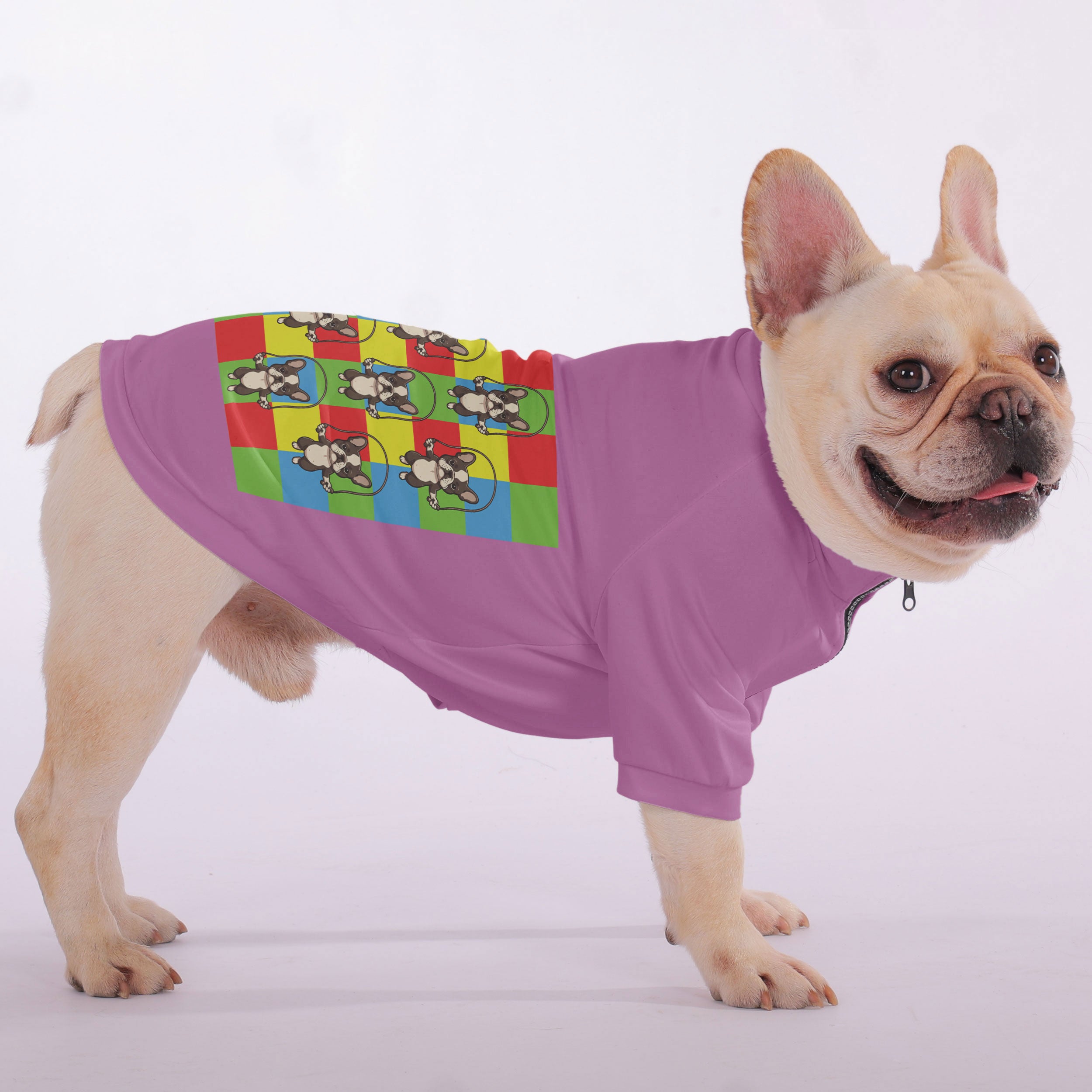 Marley - Snuggly Zip-Up Sweatshirt for French Bulldogs