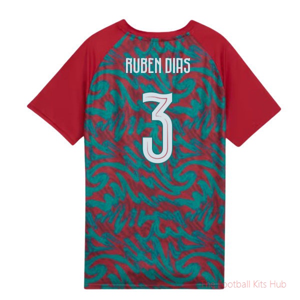 2026-2027 Portugal Warm Up Jersey (Red) - Kids (Ruben Dias 3)