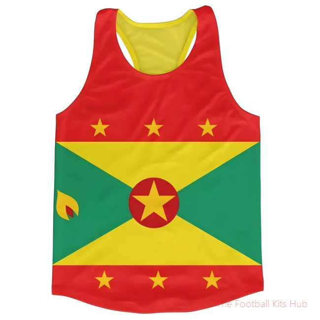 Men Grenada Flag Running Vest