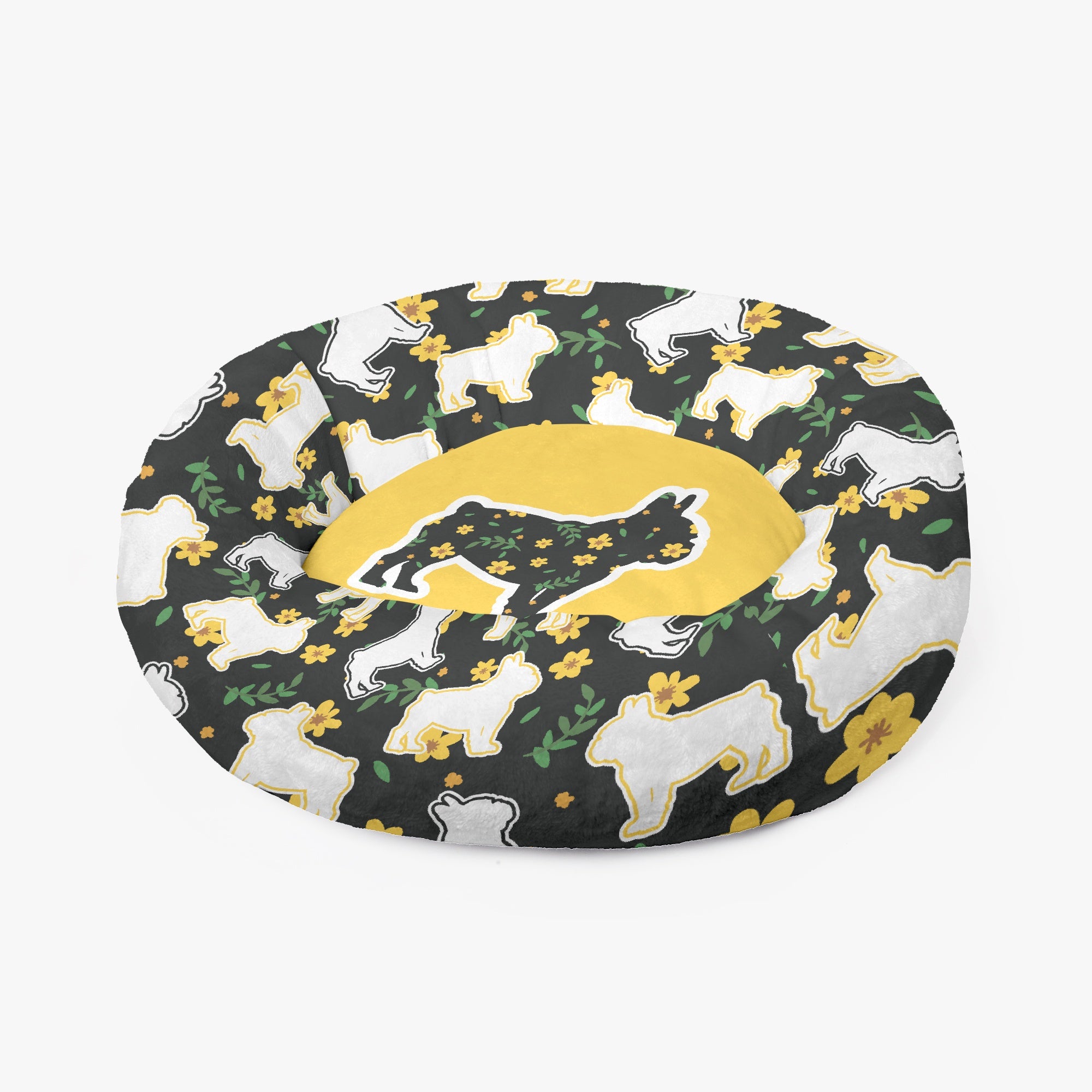 | Anti-anxiety French Bulldog Donut Bed Winter Wear | Vet-recommended