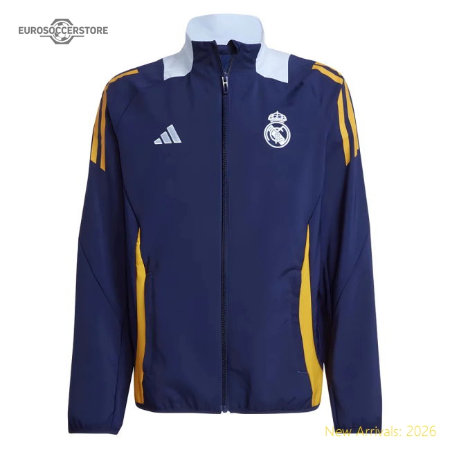 High-quality 2024-2025 Real Madrid Presentation Jacket (navy) - Kids