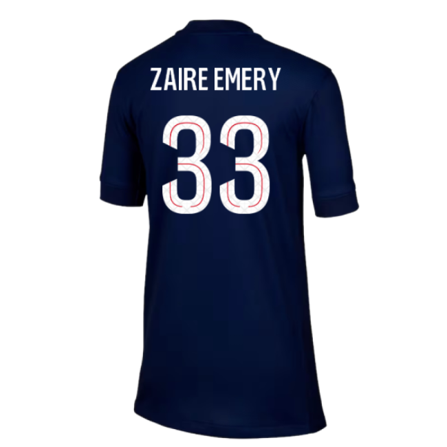2025-2026 PSG Paris Saint Germain Home Shirt (Kids) (Zaire Emery 33)