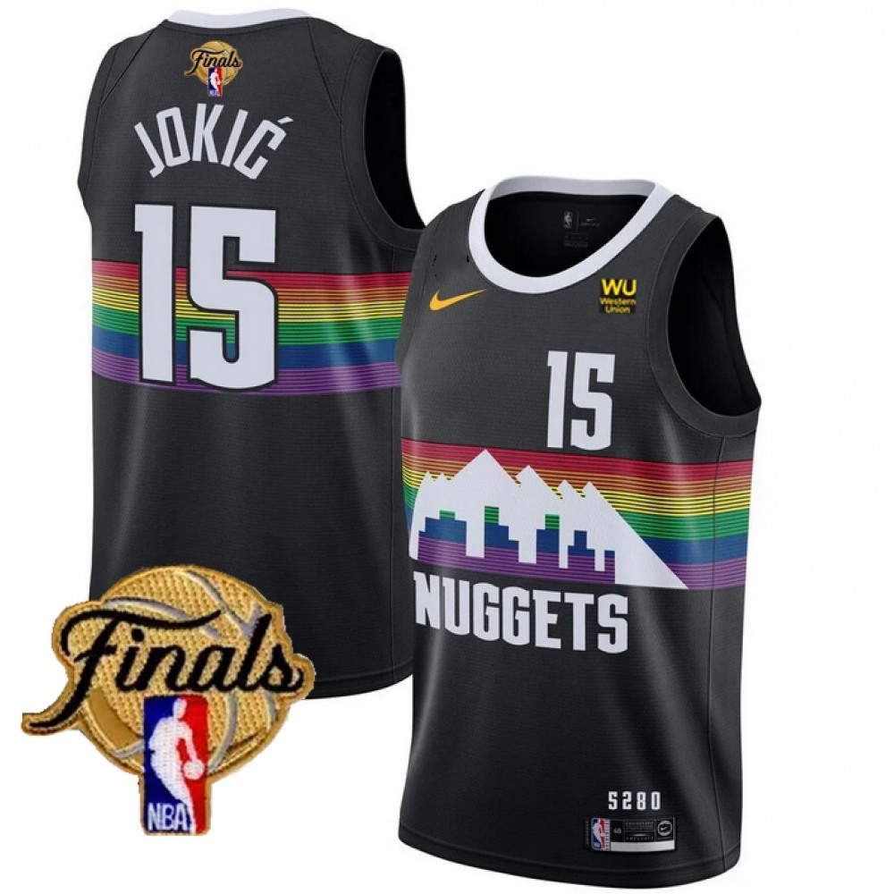 Durable Denver Nuggets Nikola Jokic15 Jersey Black City Edition