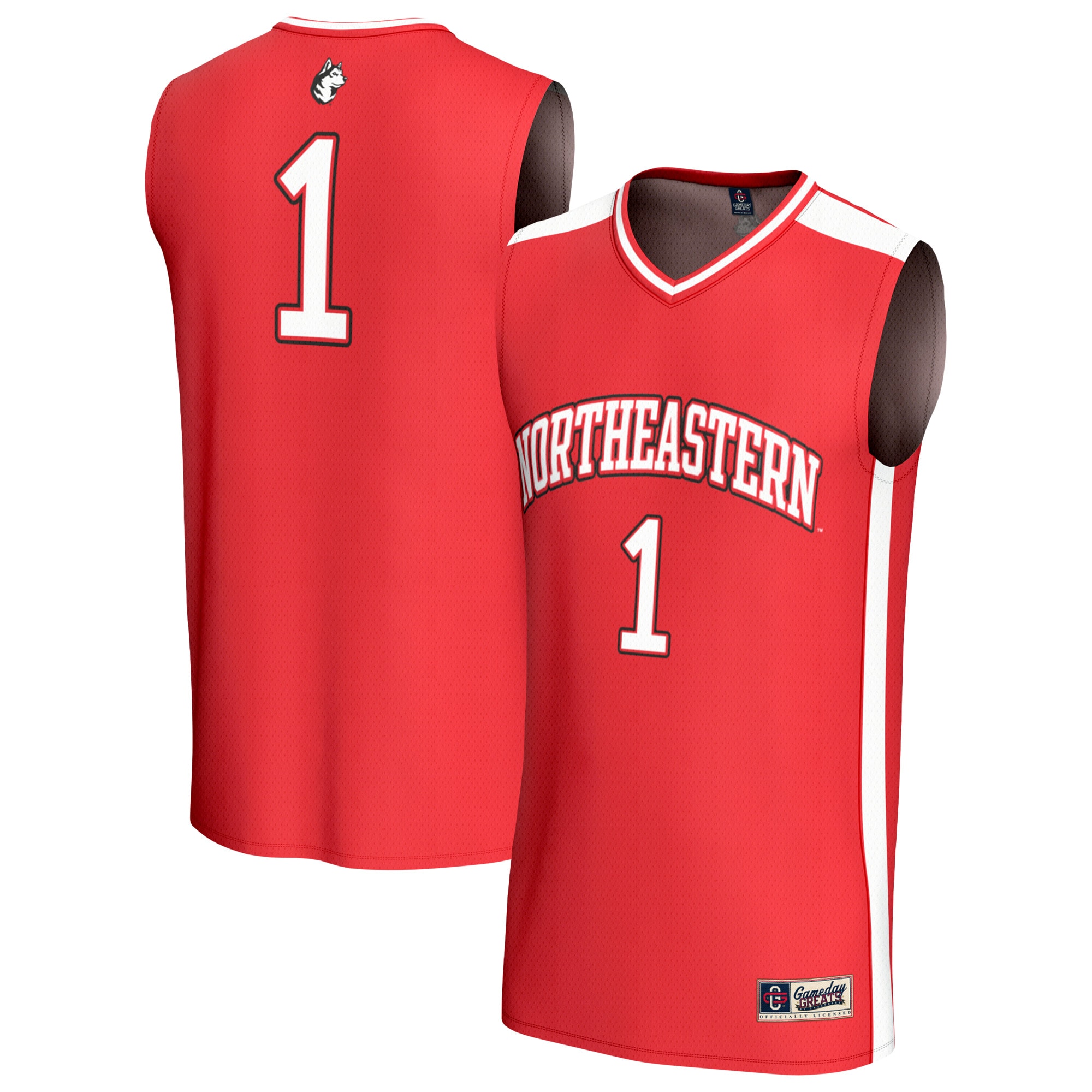 [NJP] Northeastern Huskies GameDay Greats Youth Lightweight Collegiate Basketball Fashion Jersey - Red