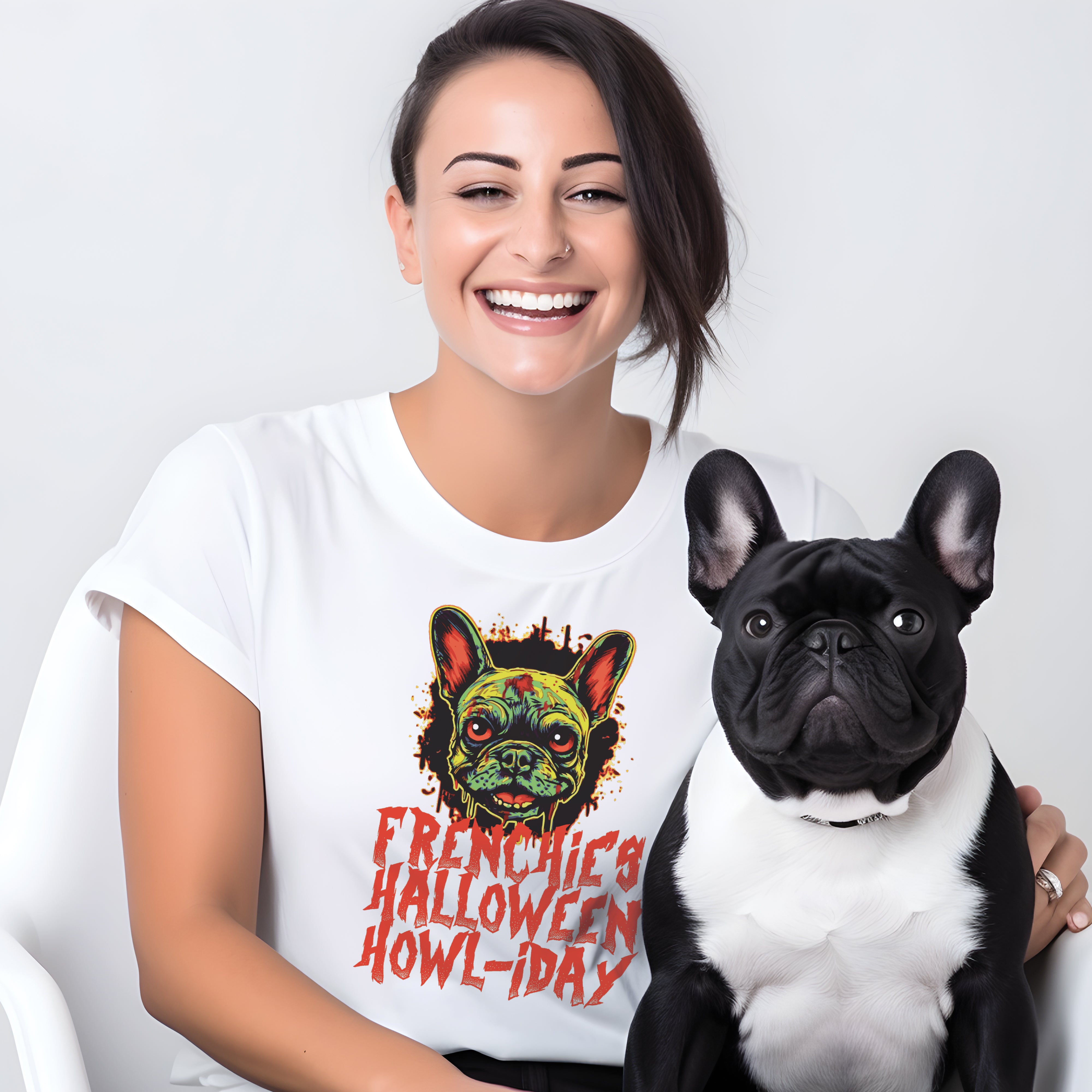 Frenchie Zombie - Dog Owner Unisex T-shirt Frenchie Themed Wear