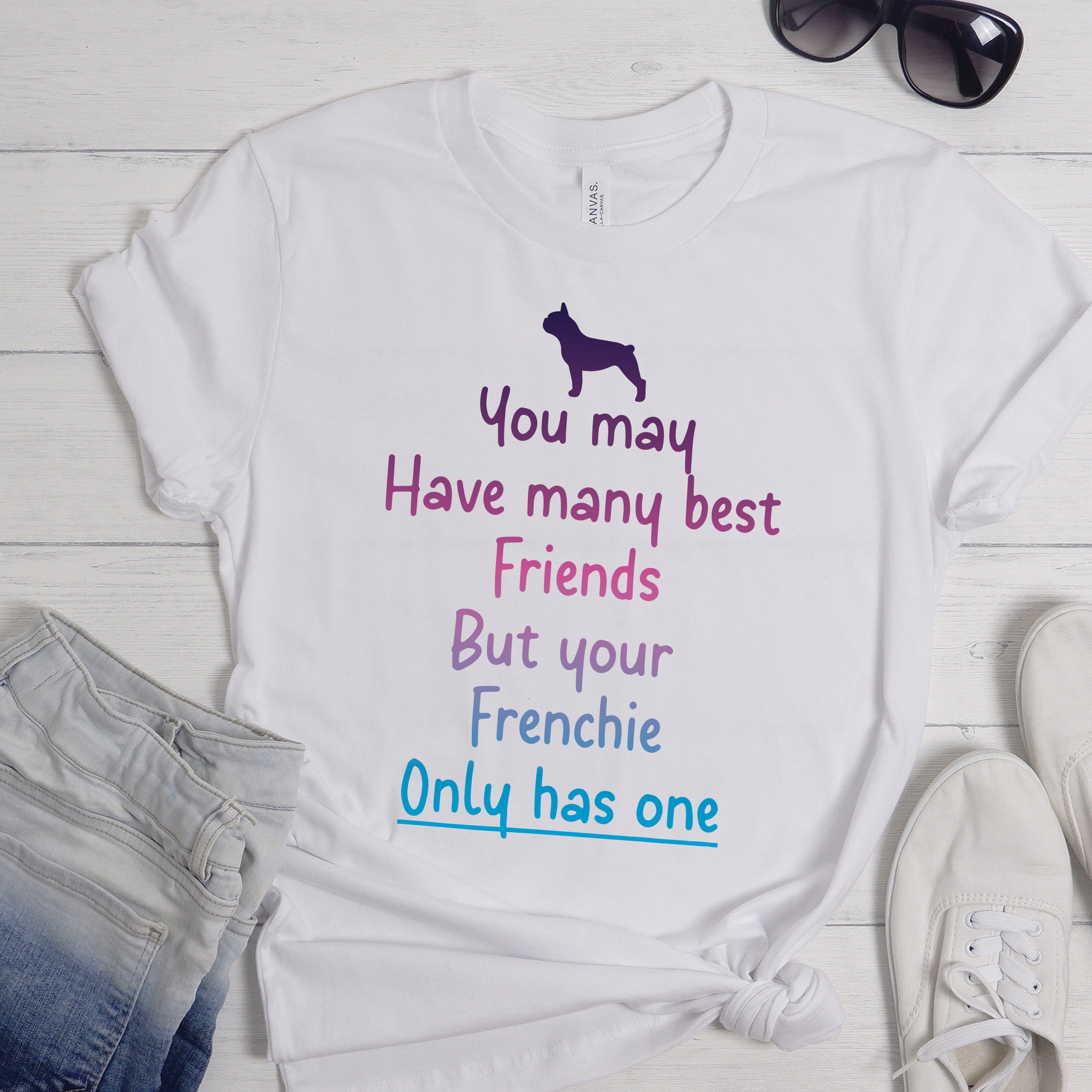 Frenchie Devotion - French Bulldog Themed Unisex T-shirt Outdoor Style