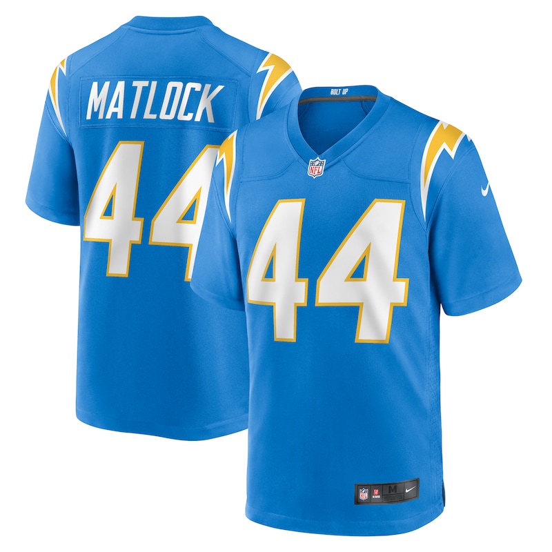 None Scott Matlock MVP Candidate LA Chargers Authentic Jersey