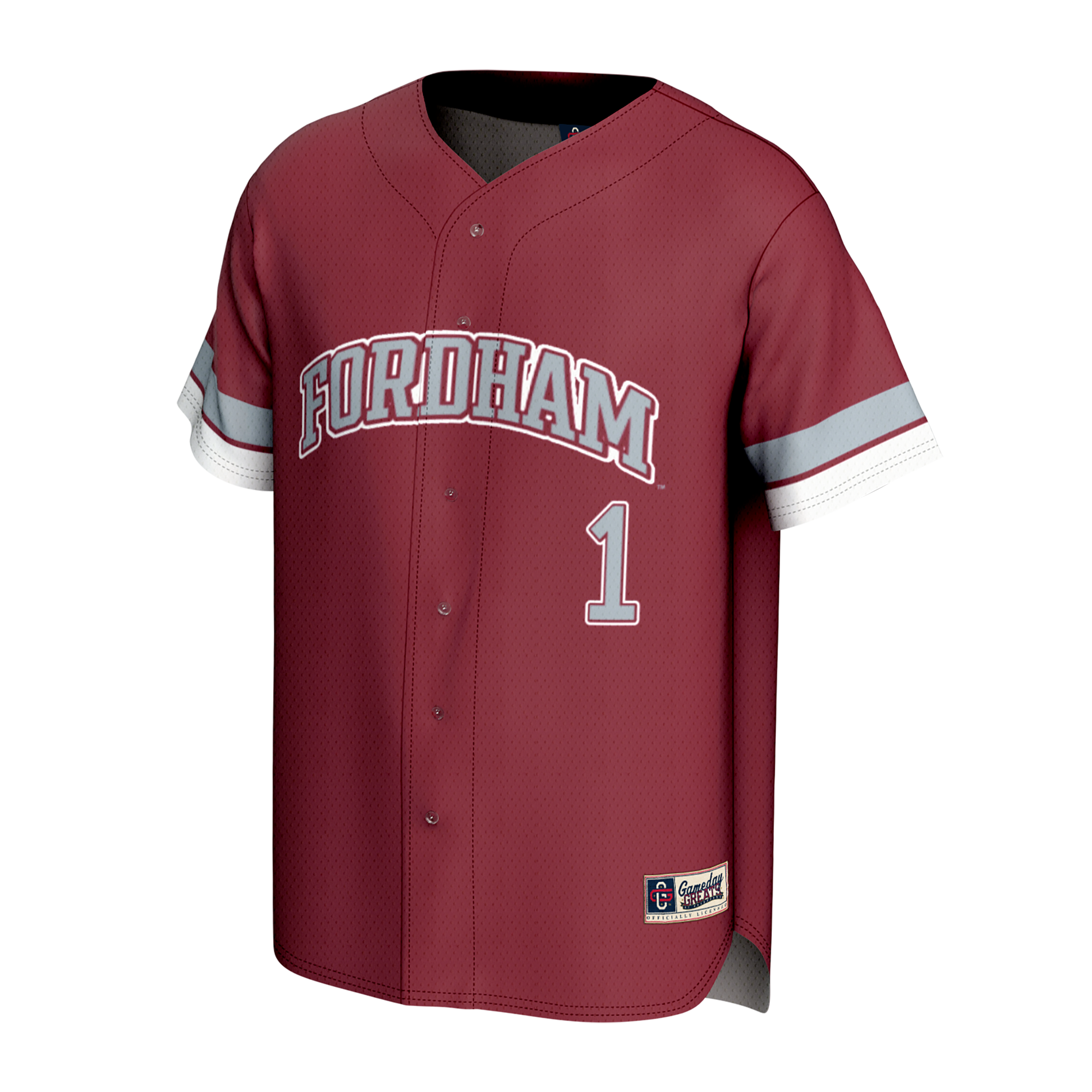 [DDG] Fordham Rams GameDay Greats Unisex Lightweight Collegiate Baseball Fashion Jersey - Maroon