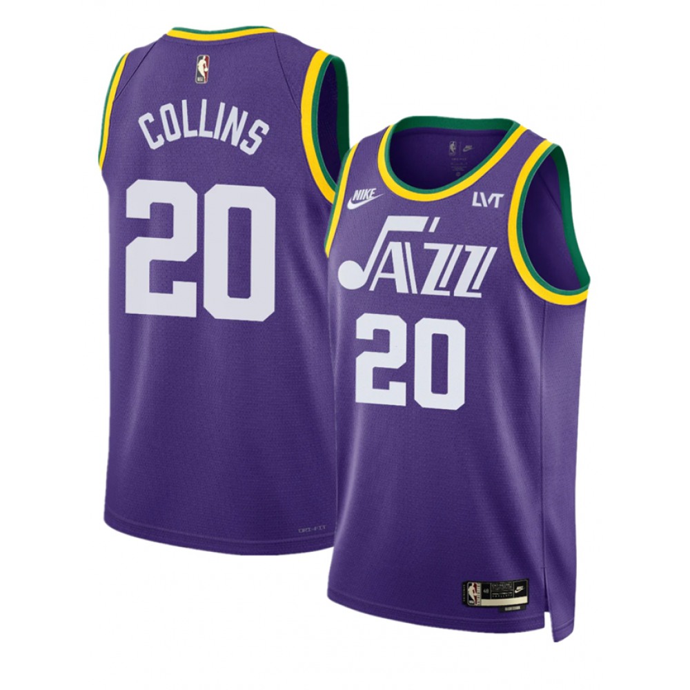 Fan Favorite Genuine Men's Jazz #20 John Purple Basketball Jersey