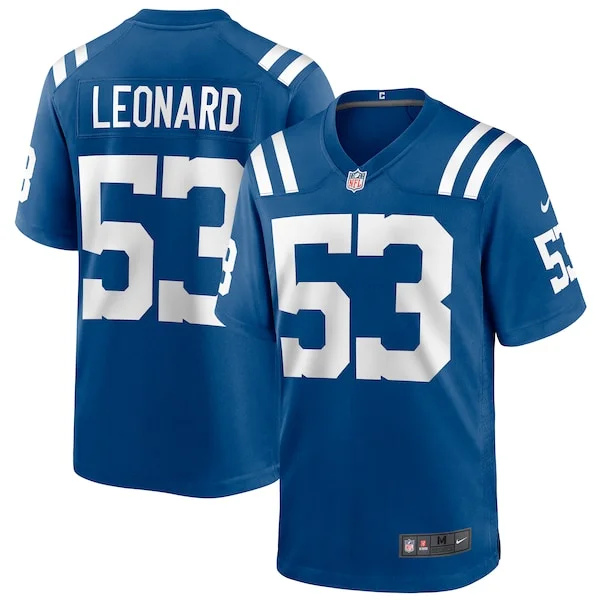 None Shaquille Leonard Game Jersey - Royal | NFL Player Jersey
