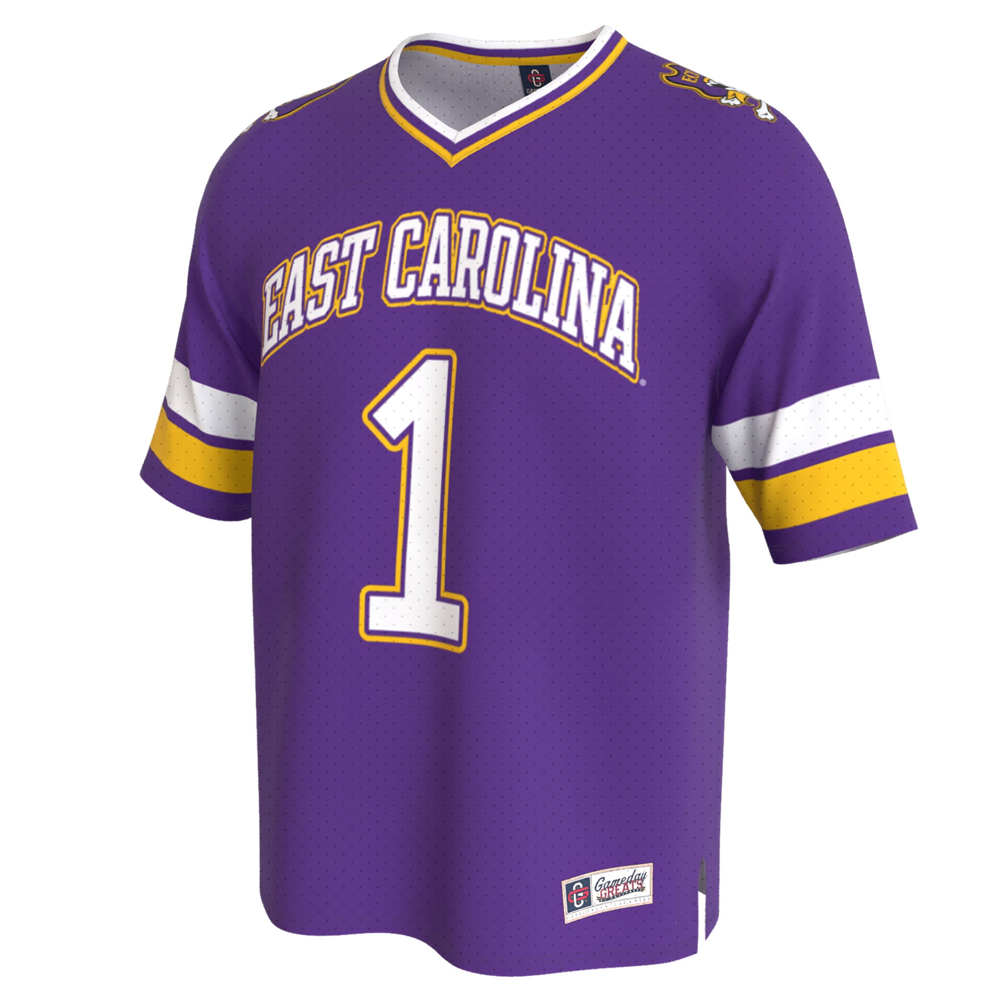 [DDG] ECU Pirates GameDay Greats Youth Lightweight Collegiate Football Fashion Jersey - Purple