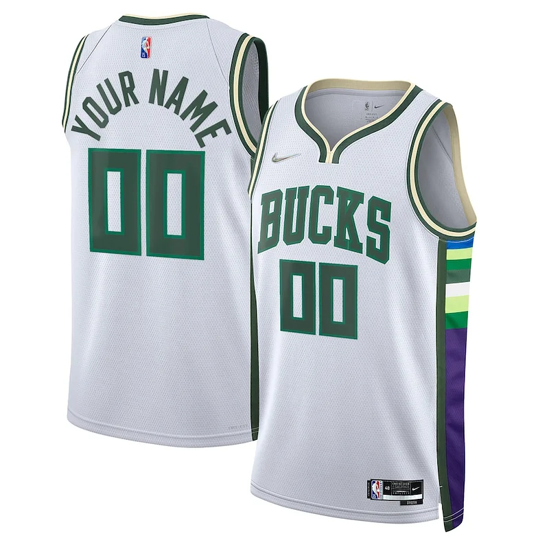 Milwaukee Bucks MIL Swingman Jersey - stylish Basketball - White