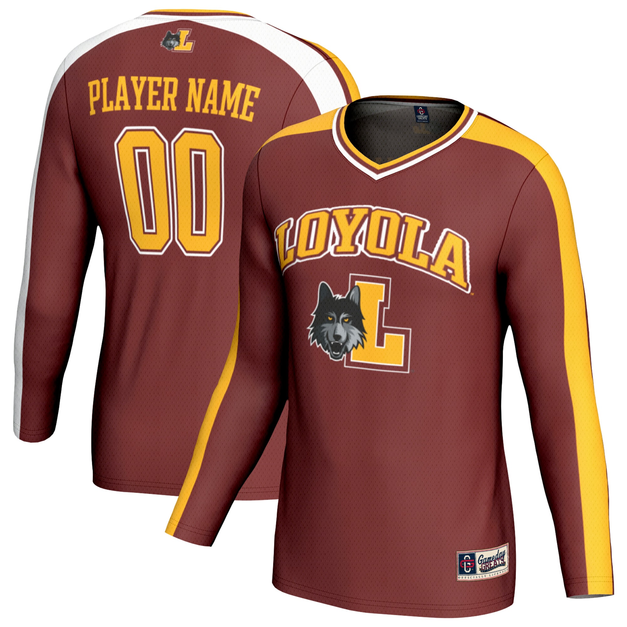 [NJP] Loyola Chicago Ramblers GameDay Greats Youth NIL Pick-A-Player Lightweight Collegiate Volleyball Fashion Jersey - Maroon