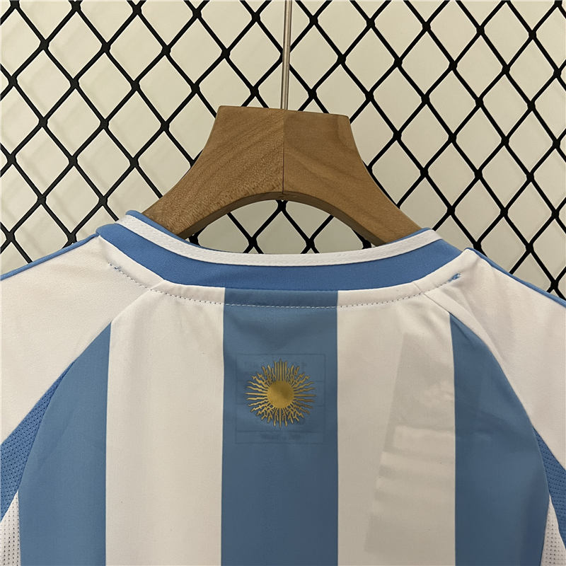Kids Copa America 2024 Argentina Home Soccer KitShirtShorts -