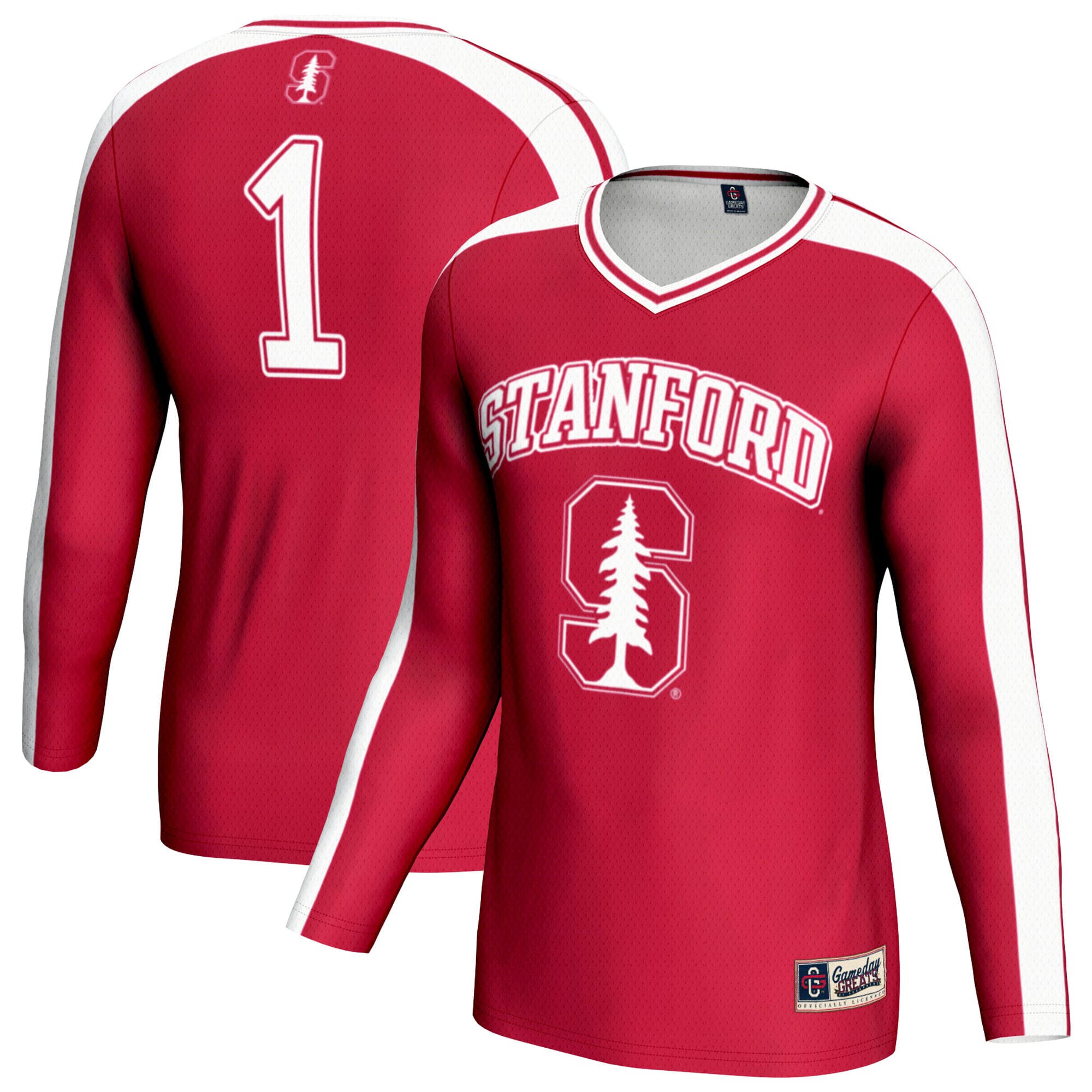 [NJP] Women's Stanford Cardinal GameDay Greats #1 Lightweight Volleyball Fashion Jersey - Cardinal