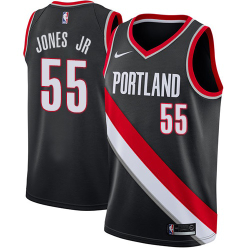 Trail Blazers Black Trail Blazers #55 Nike Jersey - Discounted