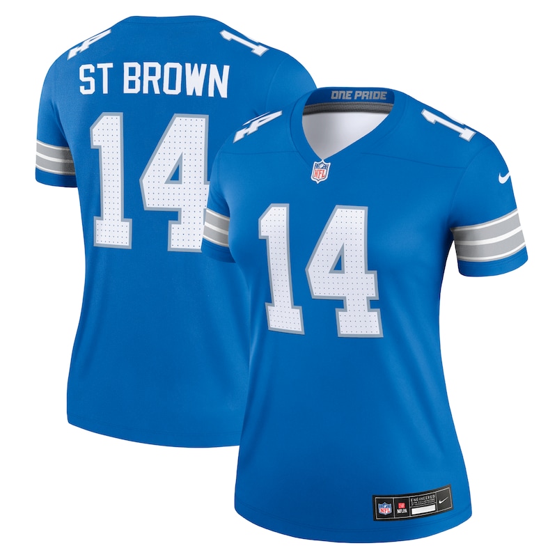 None Amon-Ra St. Brown Team Captain DET Lions Game-Ready Jersey