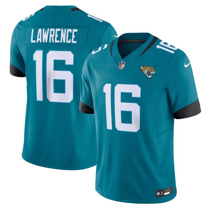 Men's Jacksonville Jaguars Trevor Lawrence Nike Teal Vapor...