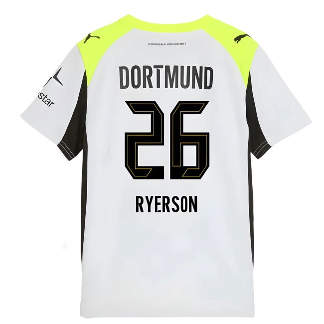2025-2026 Borussia Dortmund Away Shirt - Kids (Ryerson 26)
