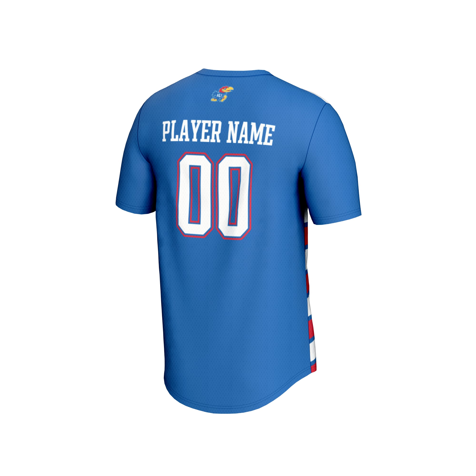 Kansas Jayhawks GameDay Greats Unisex NIL Pick-A-Player Collegiate Women's Soccer Lightweight Fashion Jersey - Royal