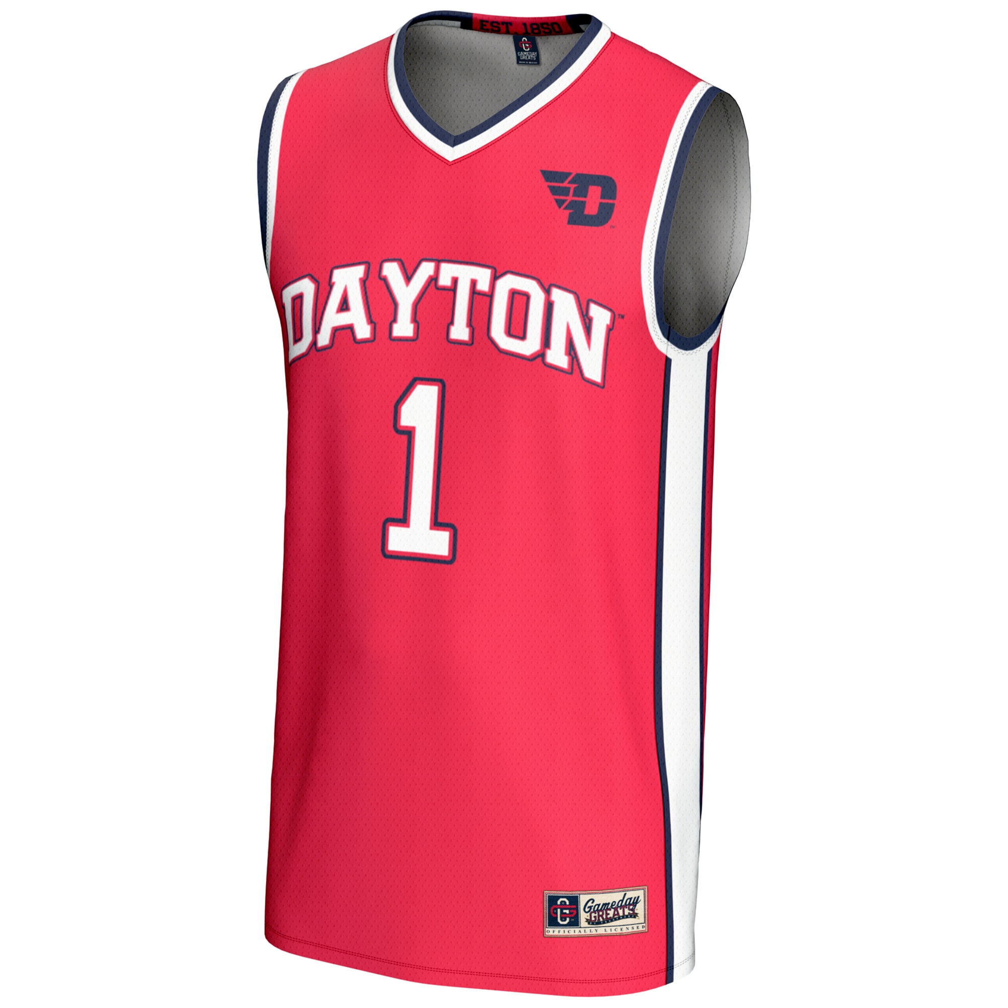 [DDG] Dayton Flyers GameDay Greats Lightweight Basketball Jersey - Red