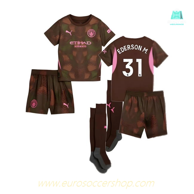 2024-2025 Man City Third Goalkeeper Mini Kit (Ederson M. 31)