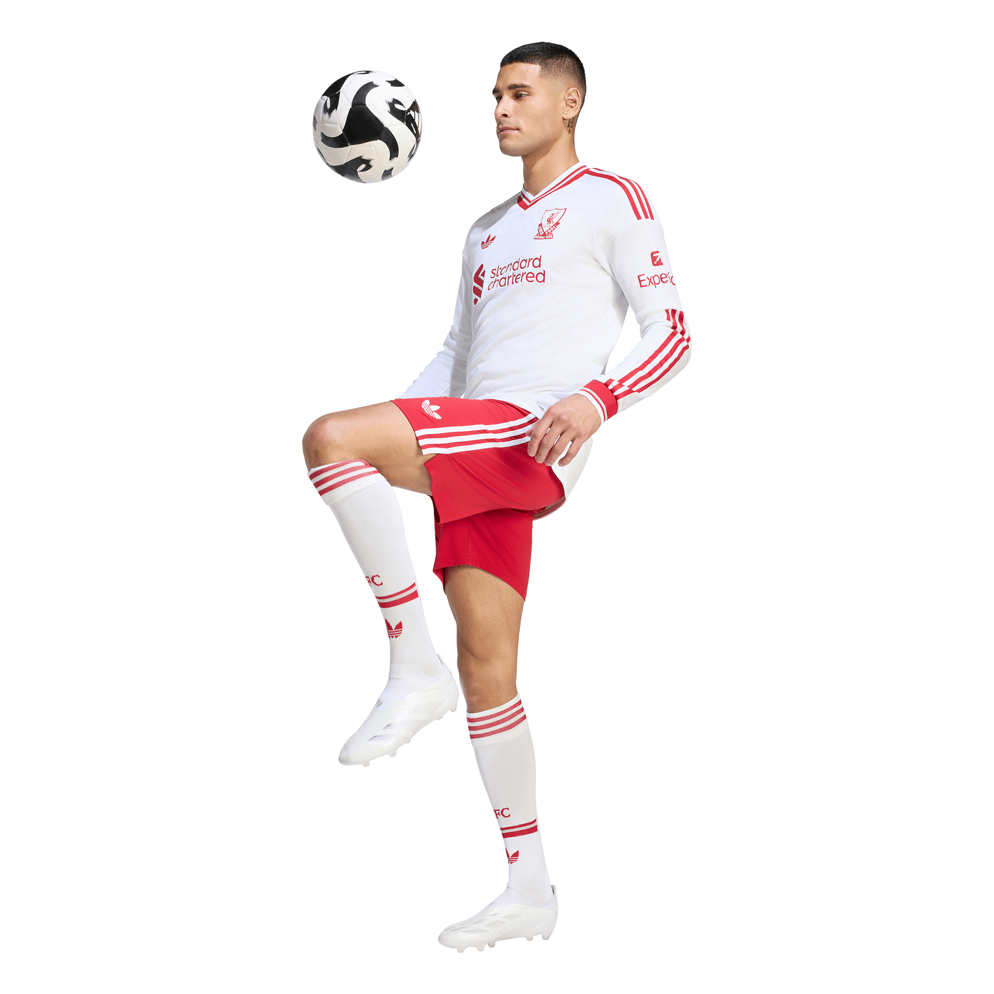 [SJH] Liverpool 2026/27 Away On-Field Authentic Long Sleeve Jersey - White