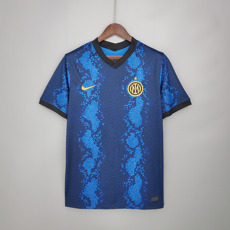 Comfort Fit Inter Milan 21-22 Home Blue Soccer Jersey Football Shirt