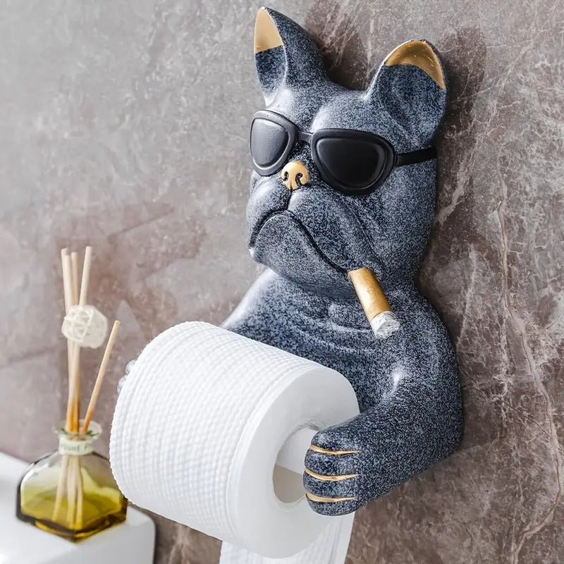 Durable Swagroll Frenchie Toilet Paper Holder – Funny Resin Tissue Ra...