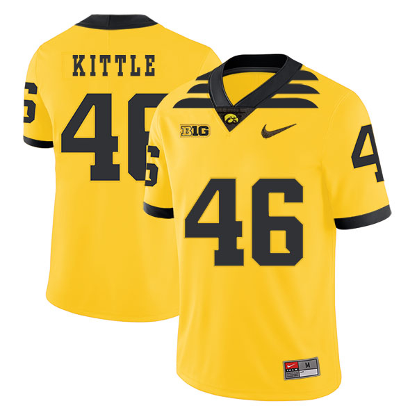 Men's None Yellow 2024 team authorized George Kittle #46 away jersey