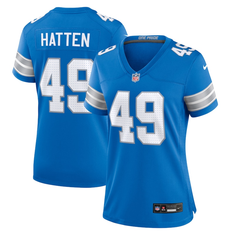 None Hogan Hatten Detroit Lions Stylish Replica Jersey Game Day Wear
