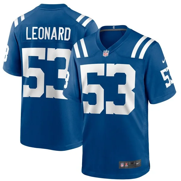 None Shaquille Leonard Game Jersey - Royal | NFL Player Jersey