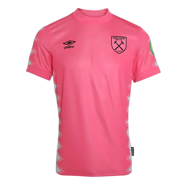 2024-2025 West Ham Goalkeeper Shirt (Pink) - Kids | Moisture Wicking