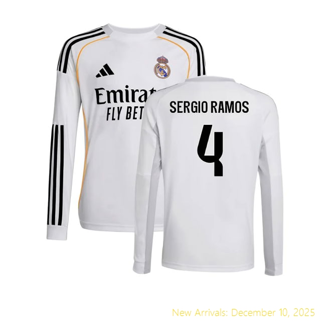 2025-2026 Real Madrid Home Shirt - Elite Game Day (Sergio Ramos 4) -...