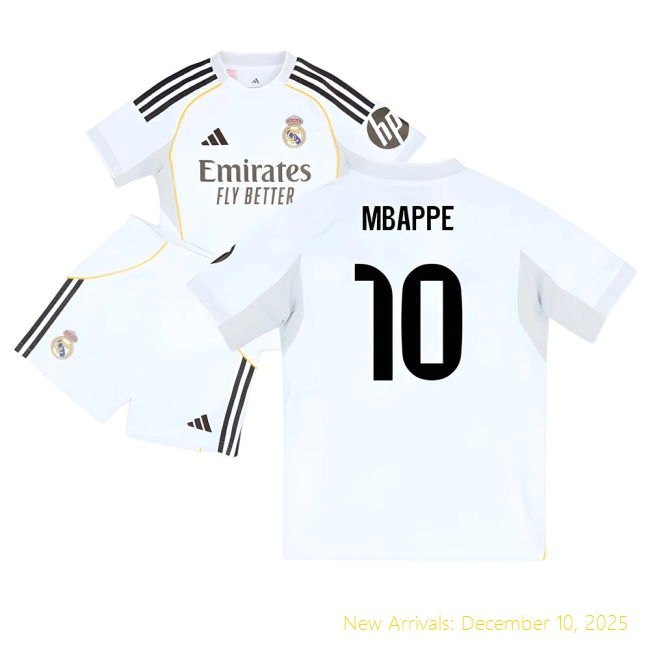 2025-2026 Real Madrid RM Top Grade Home Youth Kit (Mbappe 10)