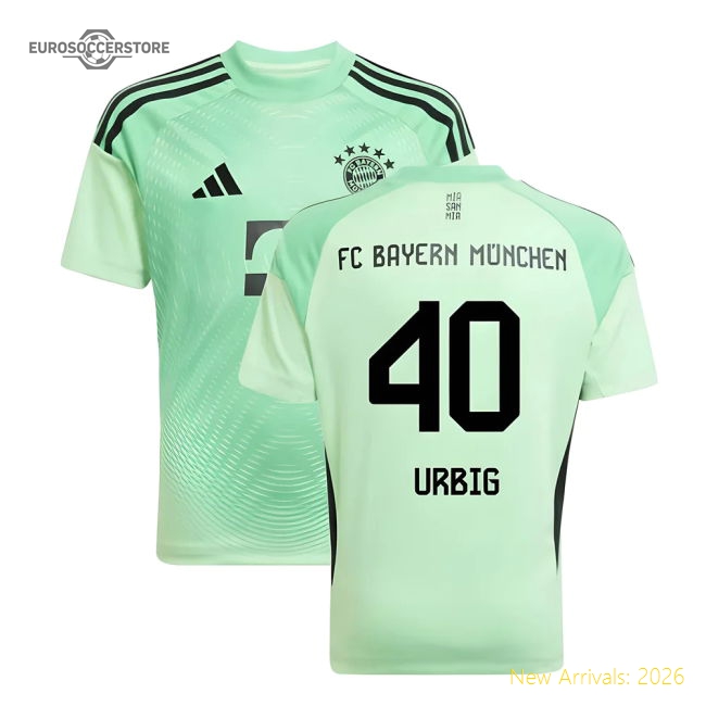 Supporter 2025-2026 Bayern Munich Home Goalkeeper Shirt (Glory Mint) - Kids (Urbig