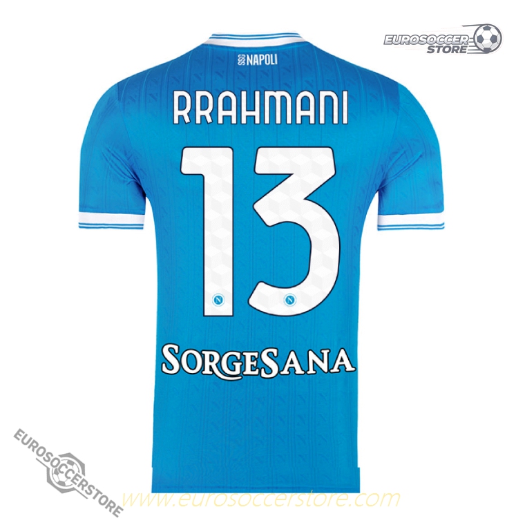 S.S.C. Napoli 25-26 Season Home Jersey - RRAHMANI #13