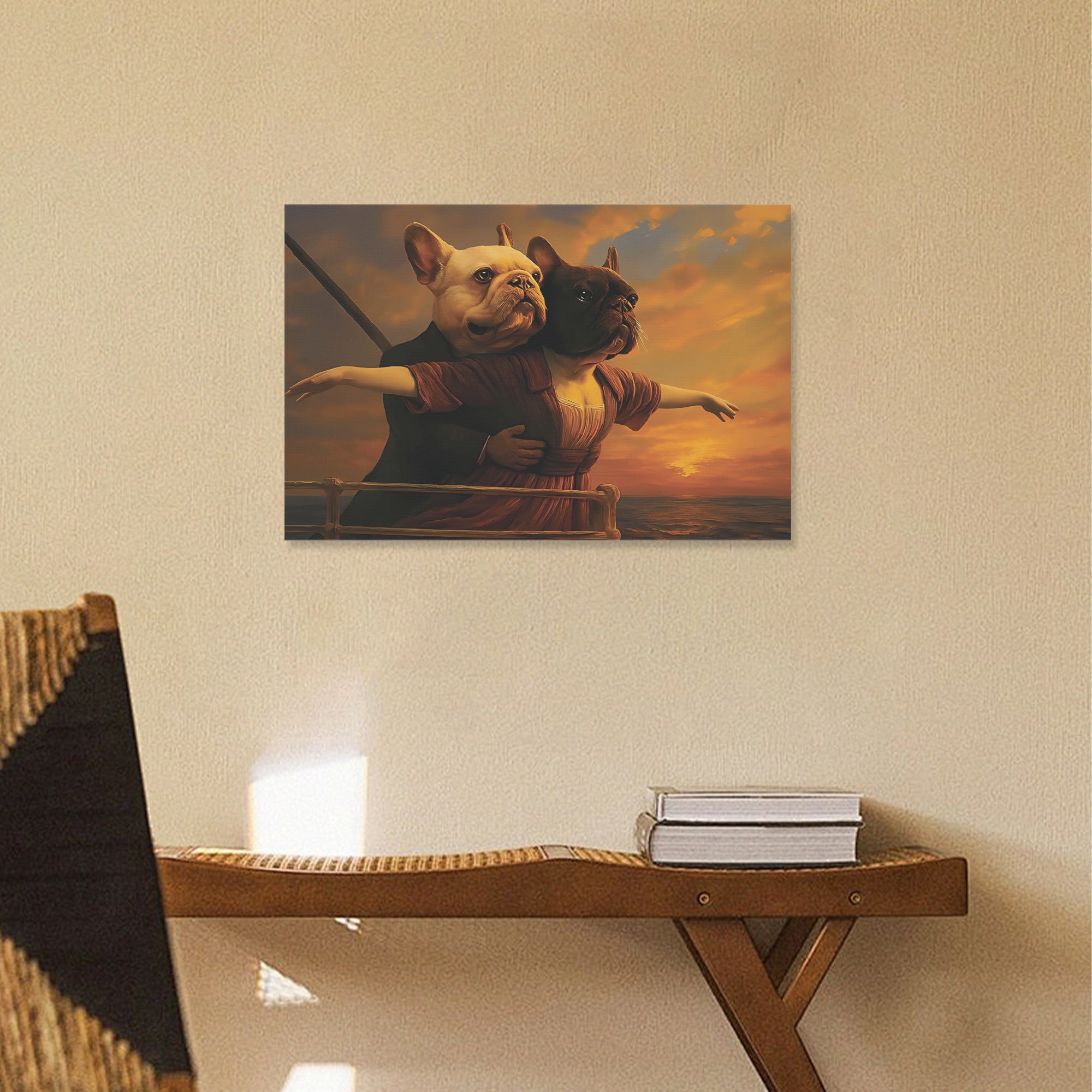 Adorable Frenchie Canvas Wall Art Pet Owner Apparel | Stylish Look