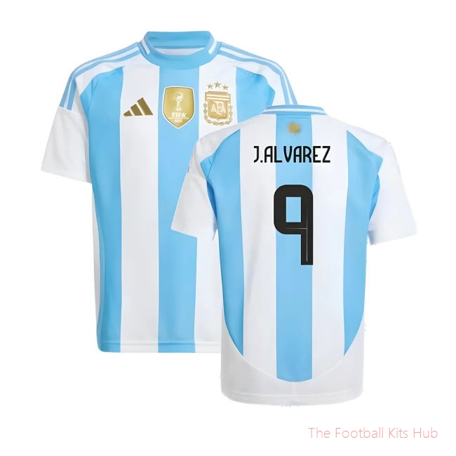 2024-2025 Argentina Home Shirt (Kids) (J.ALVAREZ 9)