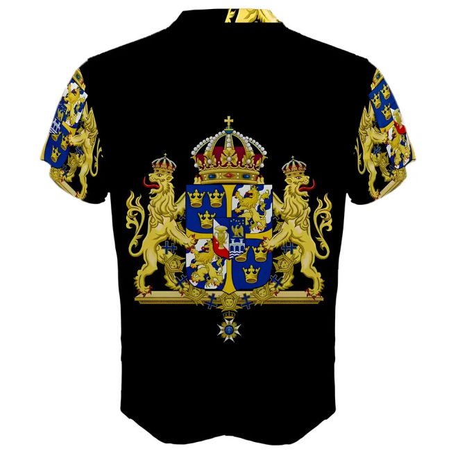 World Sweden Coat Of Arms Sublimated Sports Jersey Player