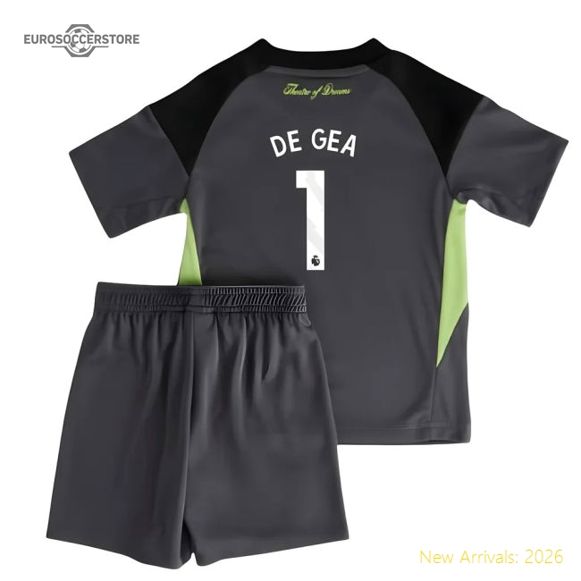 Luxury 2025-2026 Man Utd Home Goalkeeper Mini Kit (de Gea 1)