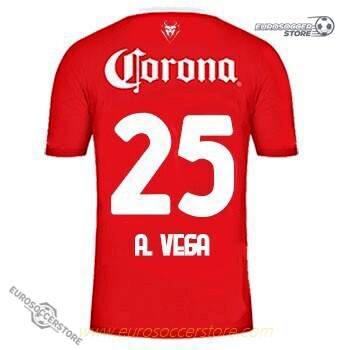 Toluca A. VEGA 25 Home Football Jersey for the 23-24 Season