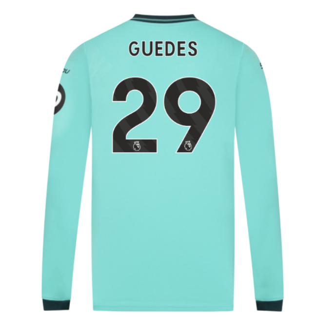 2025-2026 Wolves Long Sleeve Away Top (Guedes 29)