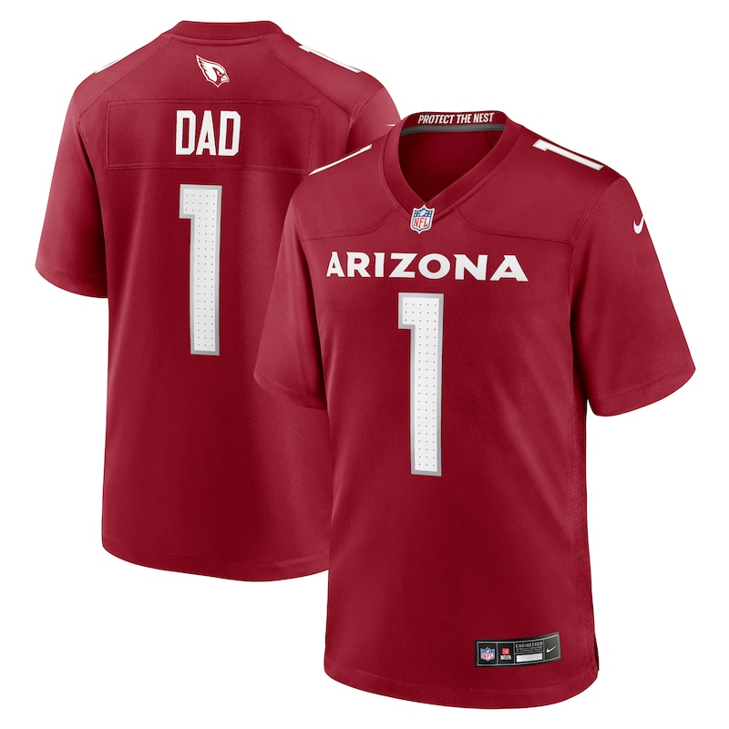 None Number 1 Dad AZ Cardinals Timeless Durable Jersey for NFL Fans