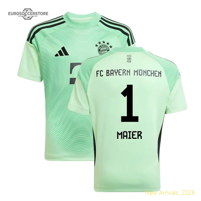 2025-2026 Bayern Munchen Home Jersey Goalkeeper Kit (Glory Mint) - Kids